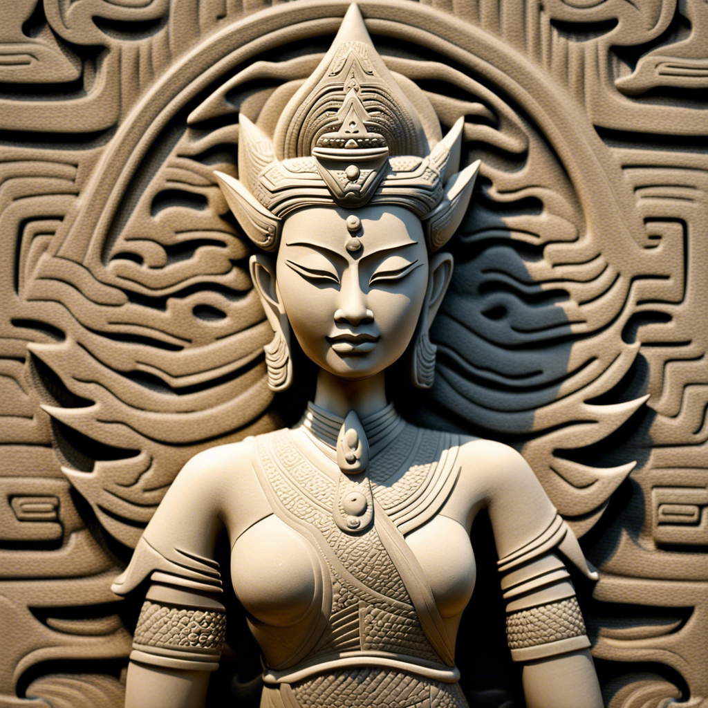 Thai Warrior Queen Carved In Stone Gocreate Art Ai Image Generator